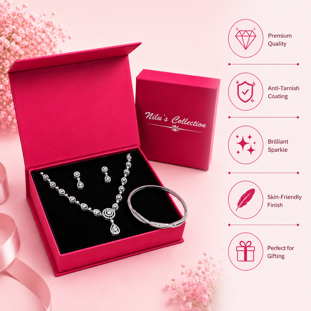 Silver Plated Jewellery Gift Set for Women