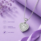 Silver Heart Pendant  For Women