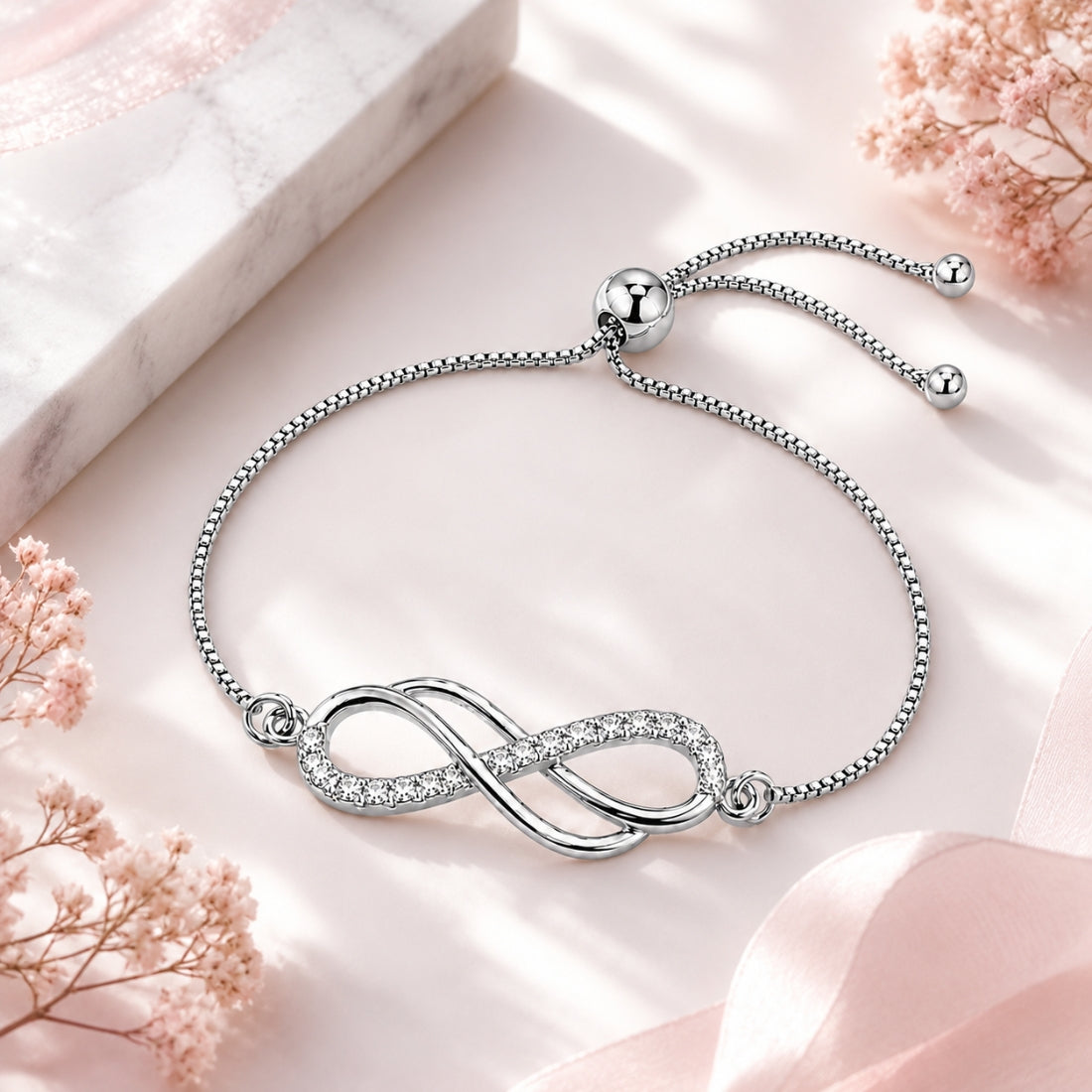 Silver Infinity Bracelet for Women