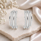 Silver Plated Hoop Earrings  for Women
