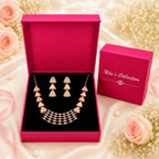 Rose Gold Necklace Jewellery Gift Set For Women