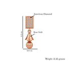 Rose Gold Geometric Drop Earrings