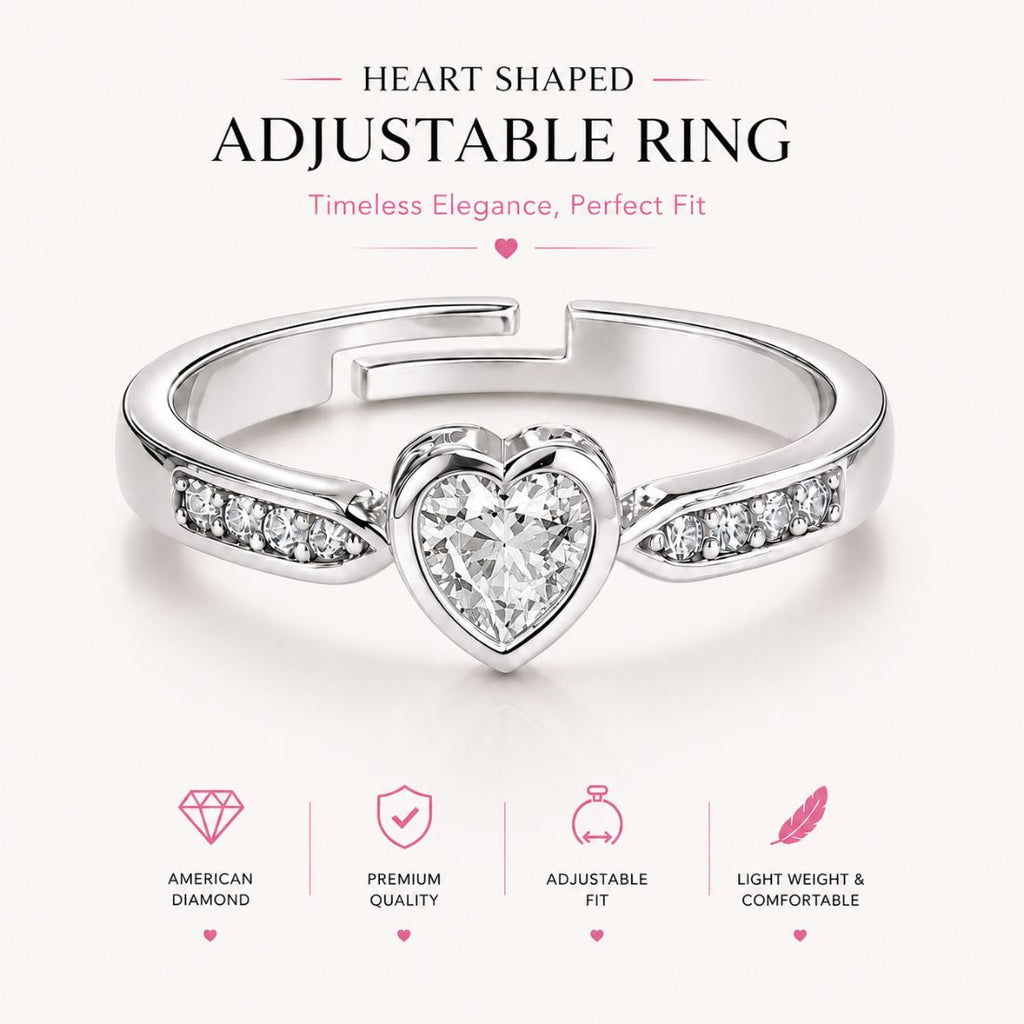 Silver Heart Finger Ring