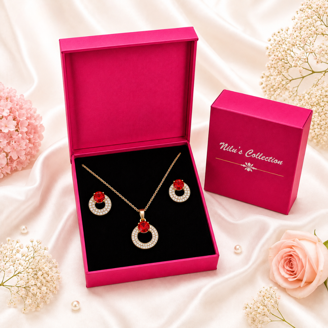 Rose Gold Jewellery Gift Set For Women