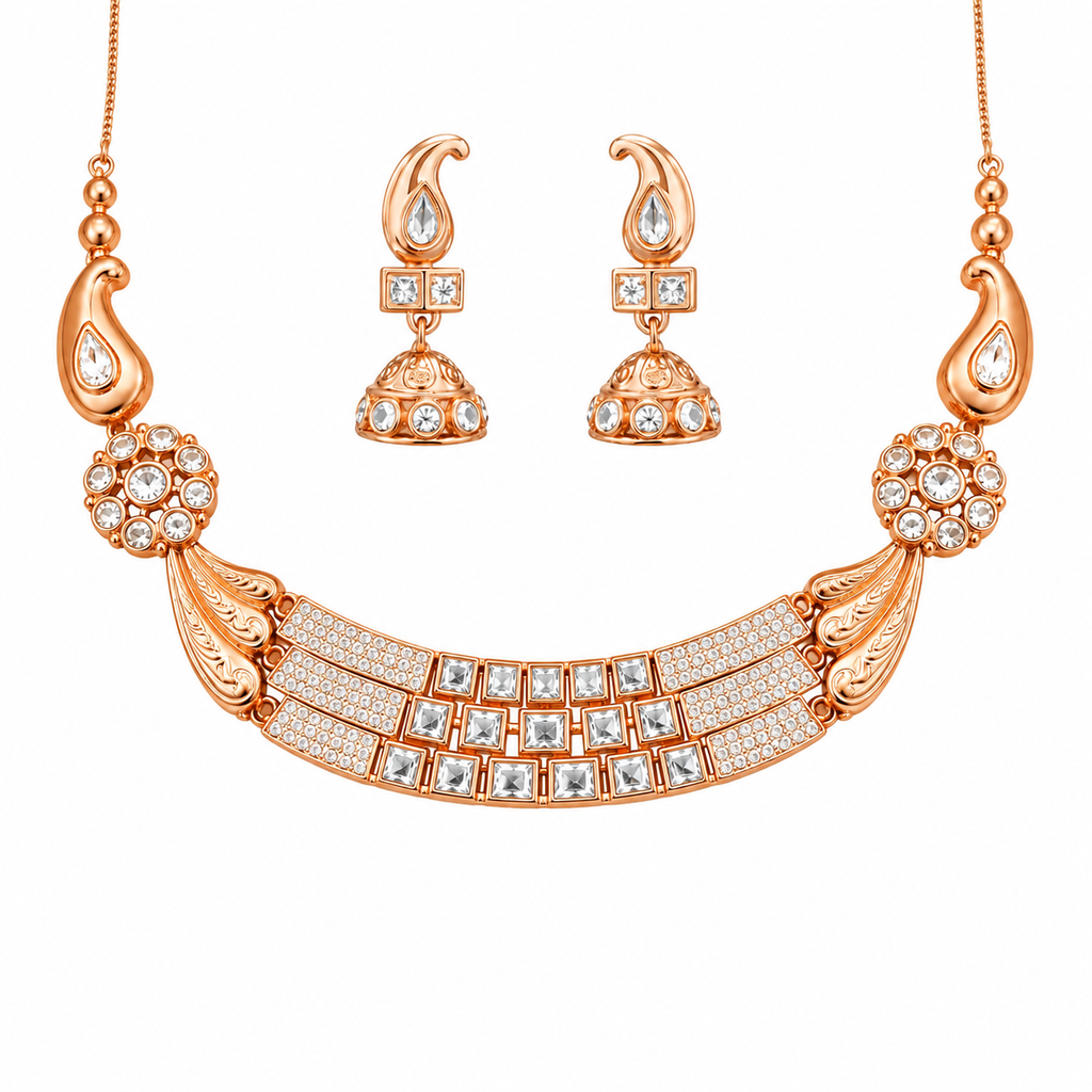Rose Gold Traditional Jewellery Set