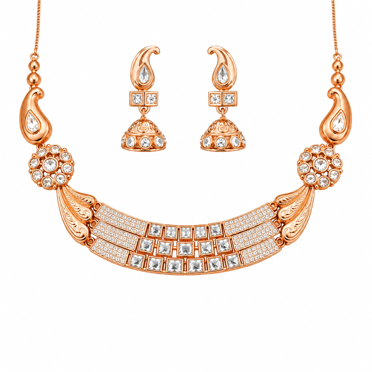 Rose Gold Traditional Jewellery Set