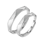 925 Silver Plated Romantic Imperial Crown & Cross Couple Ring for Men & Women