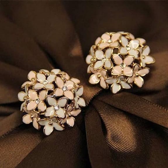Floral bloom stud earrings