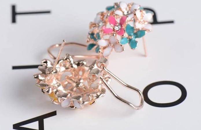 Floral bloom stud earrings