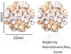 Floral bloom stud earrings