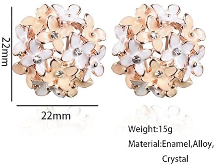 Floral bloom stud earrings