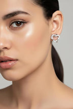 Multi Tone Set| Value Set| Heart Shape Stud Earrings Combo Set For Women And Girls