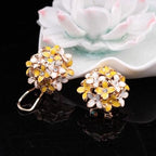 Floral bloom stud earrings