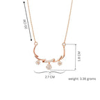 Rose Gold  Floral Pendant Necklace for Women and Girls