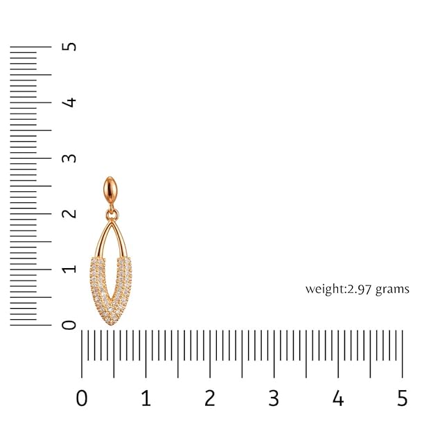 Rose Gold Plated Drop Earrings for Women And Girls