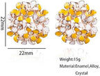 Floral bloom stud earrings
