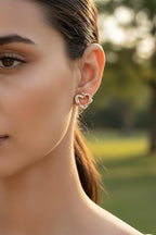 Multi Tone Set| Value Set Heart Shape Stud Earrings Combo Set for Women & Girls