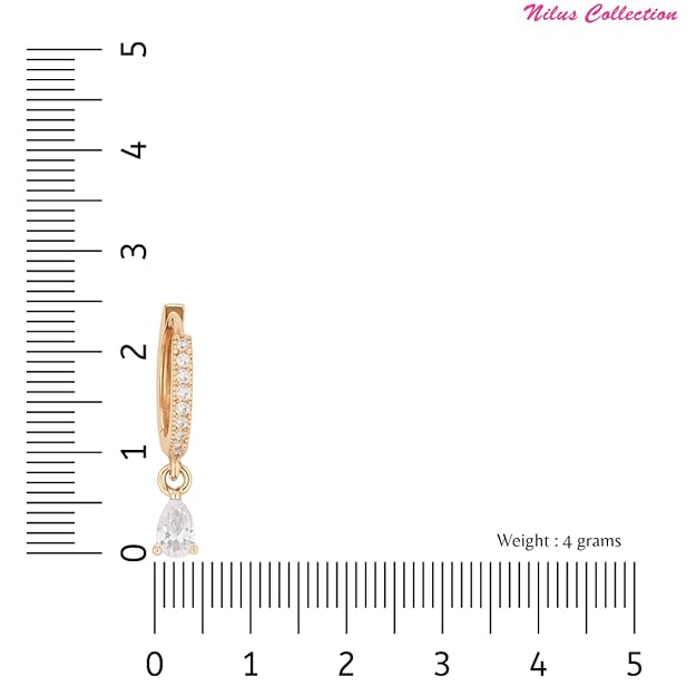 18k Rose Gold Plated Clip On Hoop Earrings