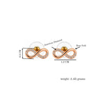 Rose Gold Infinity Stud Earrings