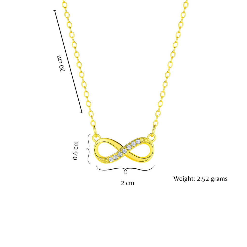Infinity Love Pendant for Girls|Anti Allergy| Anti Tarnish| Valentine Gift