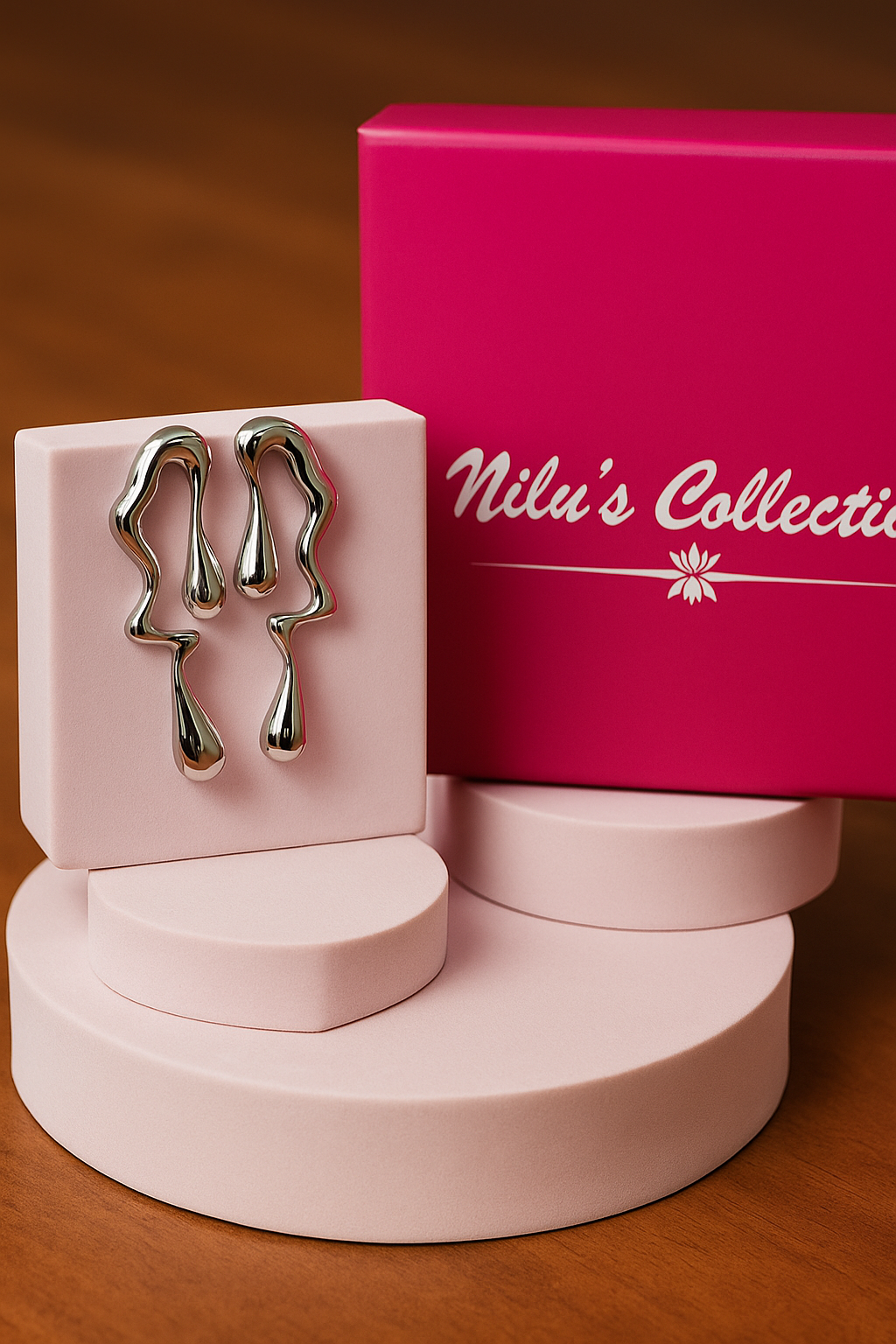 Gift Stylish Silver Jewelry Set for Women – Necklace, Earrings & Bracelet | Elegant Gift Box for Parties, Weddings & Special Occasions
