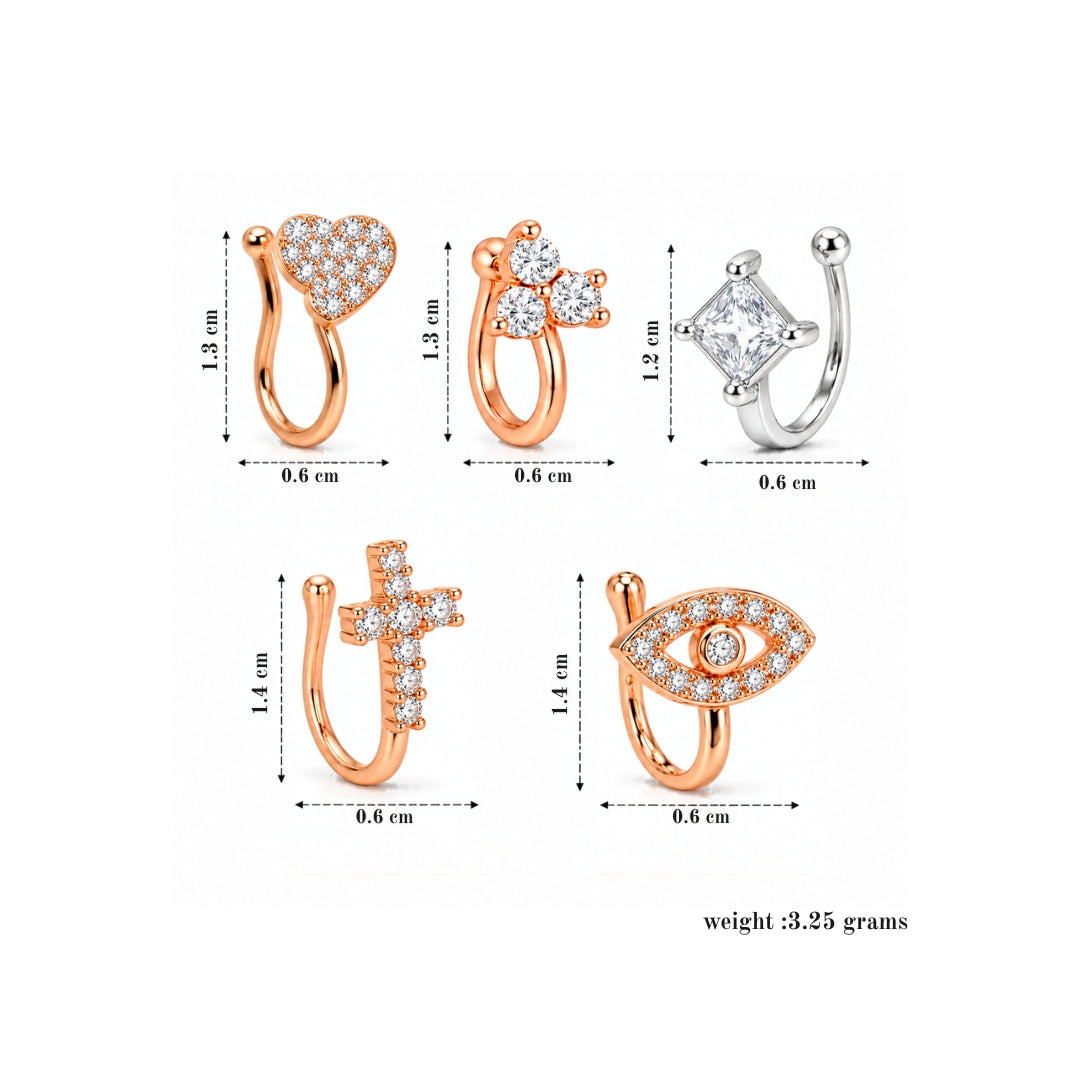 Non Piercing Nose Pin for Women
