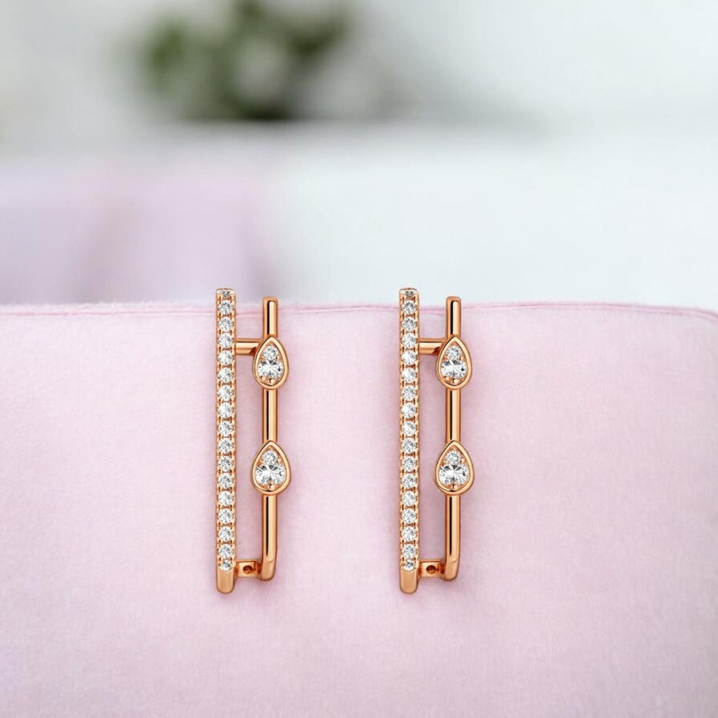 Rose Gold Hoop Earrings For Women And Girls