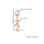 Rose Gold Drop Earrings for Women