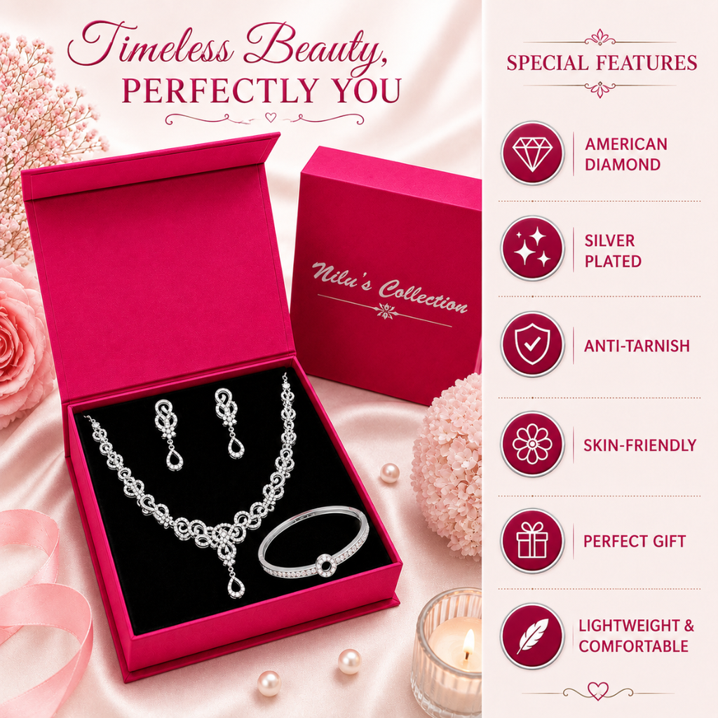 Silver Gift Jewelry Set for Women