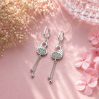 Silver Swan Dangle Earrings For Women