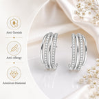 Silver Plated Hoop Earrings  for Women