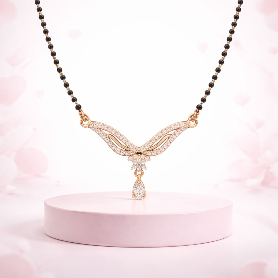 Nilu's Collection Rose Gold Plated Mangalsutra for Women