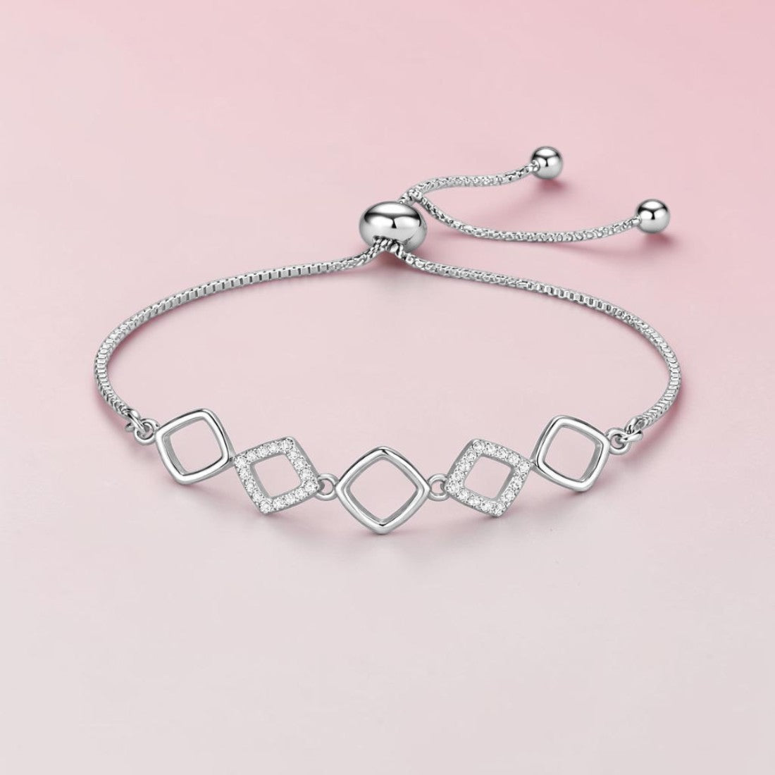 Silver Plated Adjustable Bracelet for Women