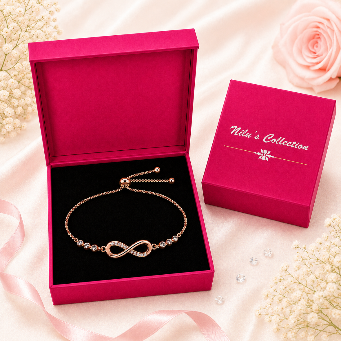 Rose Gold Infinity Jewellery set