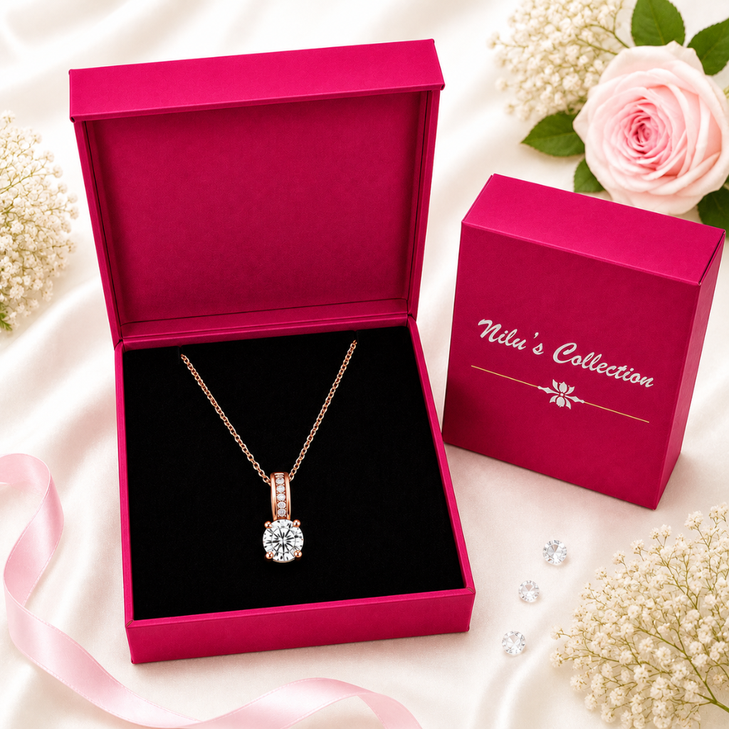 Rose Gold Pendant & Bracelet Gift Set for Women