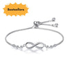 Infitnity Love Silver Plated Adjustable Charm Bracelet for Women and Girls