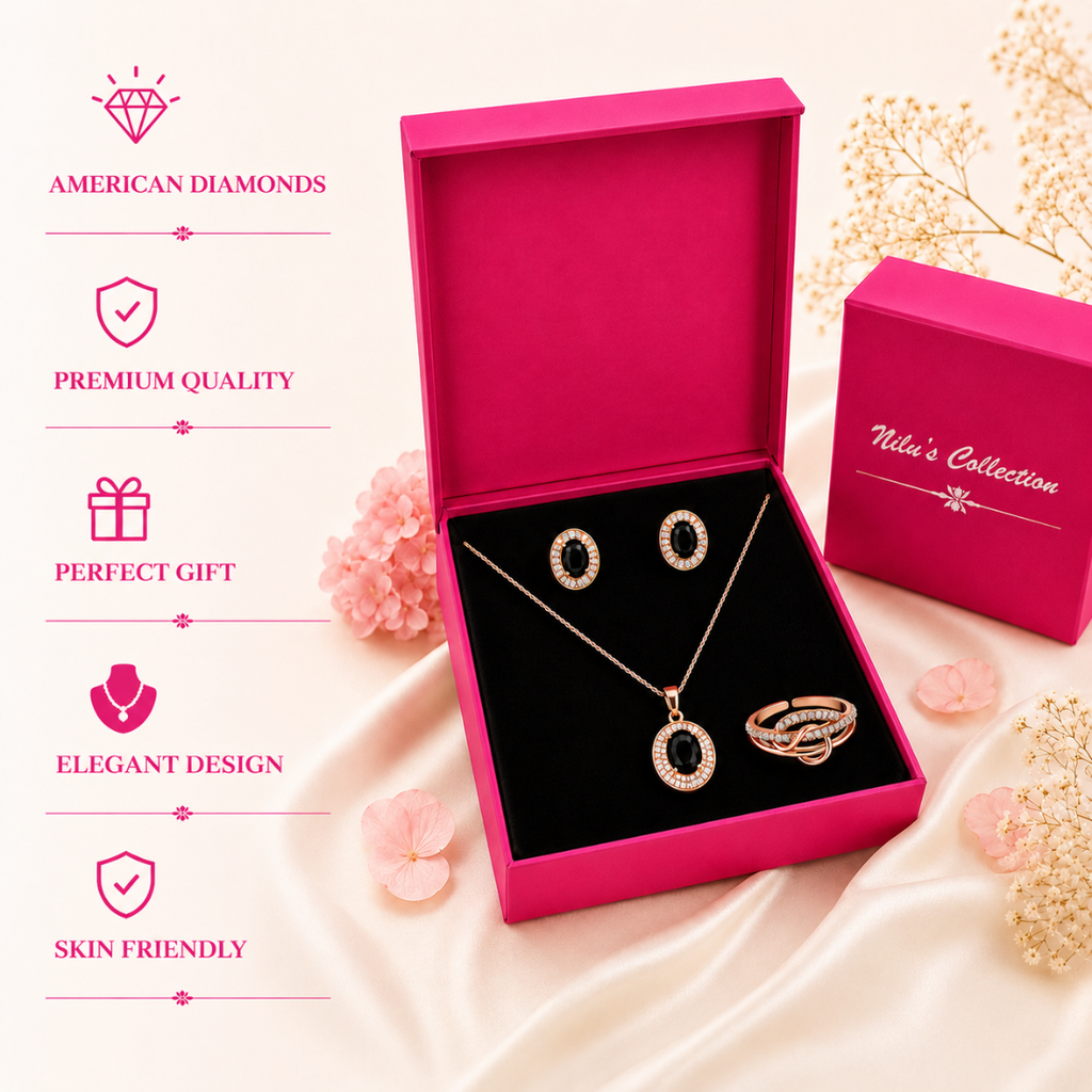 Rose Gold Jewellery Gift Set for Women