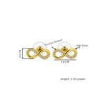 Gold Plated Infinity Stud Earrings