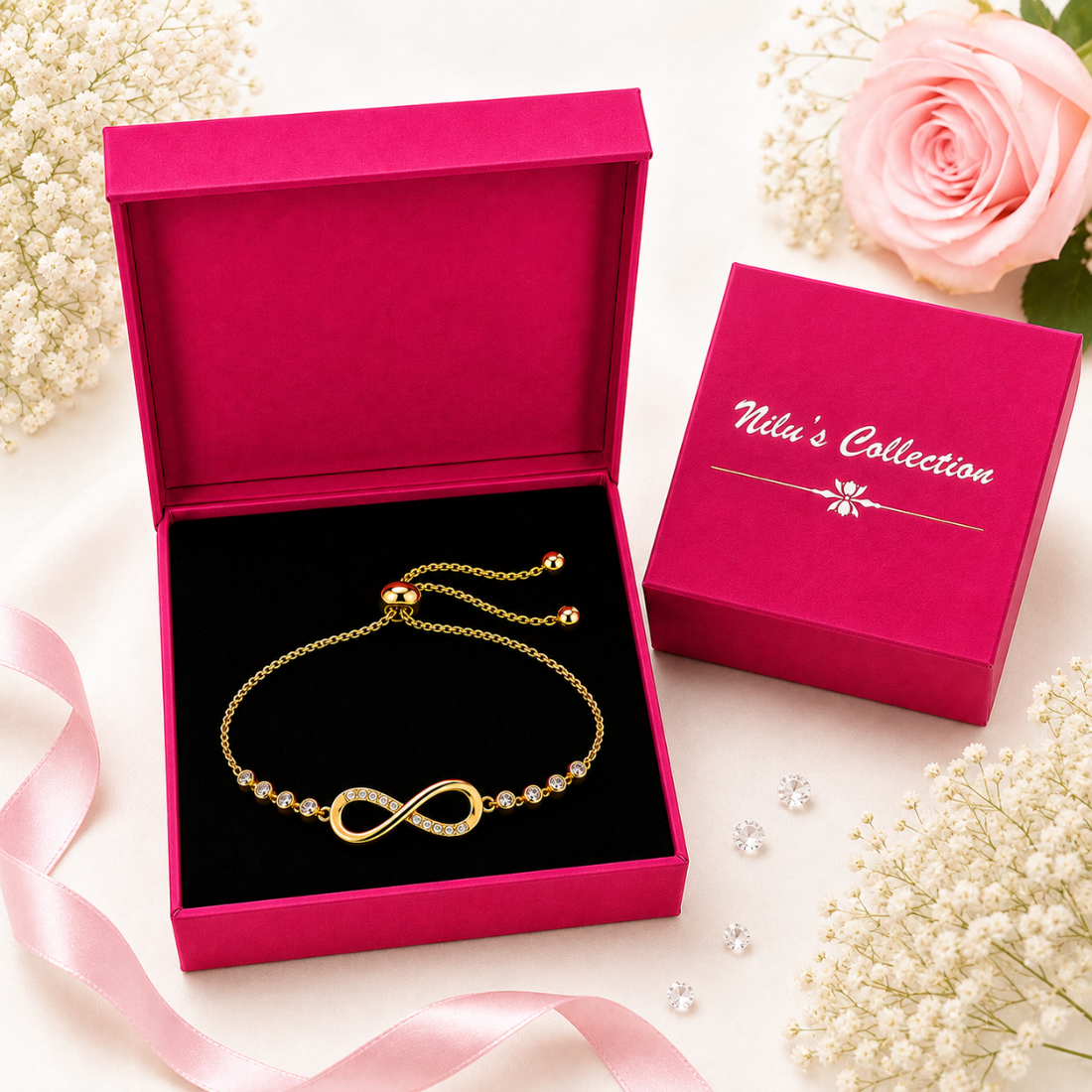 Gold Plated Infinity  jewellery set