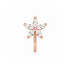 Rose Gold Floral Non Piercing Nose Pin