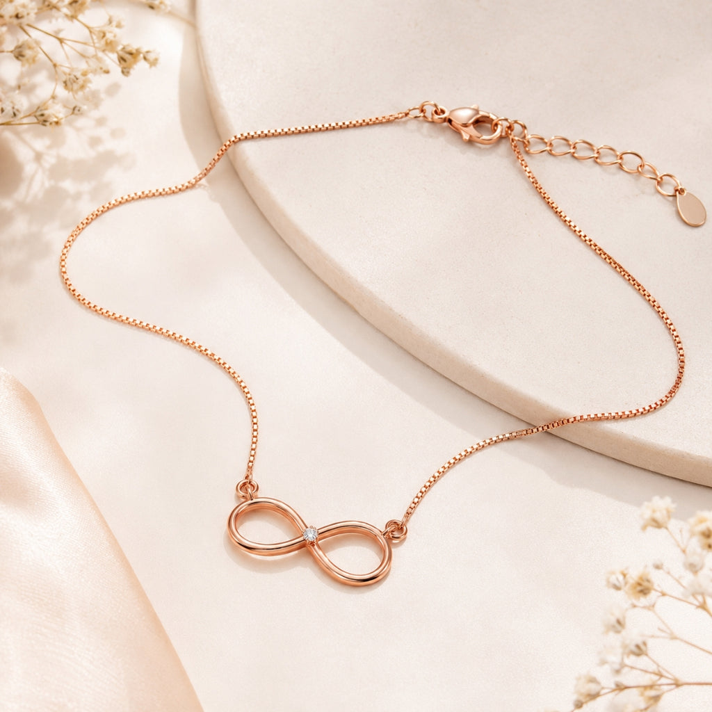 Rose Gold Plated Infinity Pendant