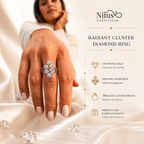 Sliver Plated Adjustable Finger Ring for Women and Girls