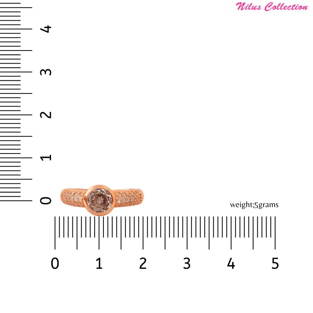 Rose Gold Plated | American Diamond Studded | Adjustable | Finger Ring for Women and Girls, Style 17