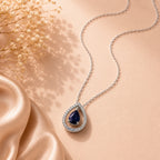 Silver Plated White Cubic Zirconia Studded Pendant for Women