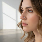 Rose Gold Floral Non-Piercing Nose Pin