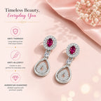 Silver Plated Teardrop Dangle Earrings
