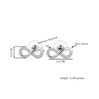 Silver Infinity Stud Earrings