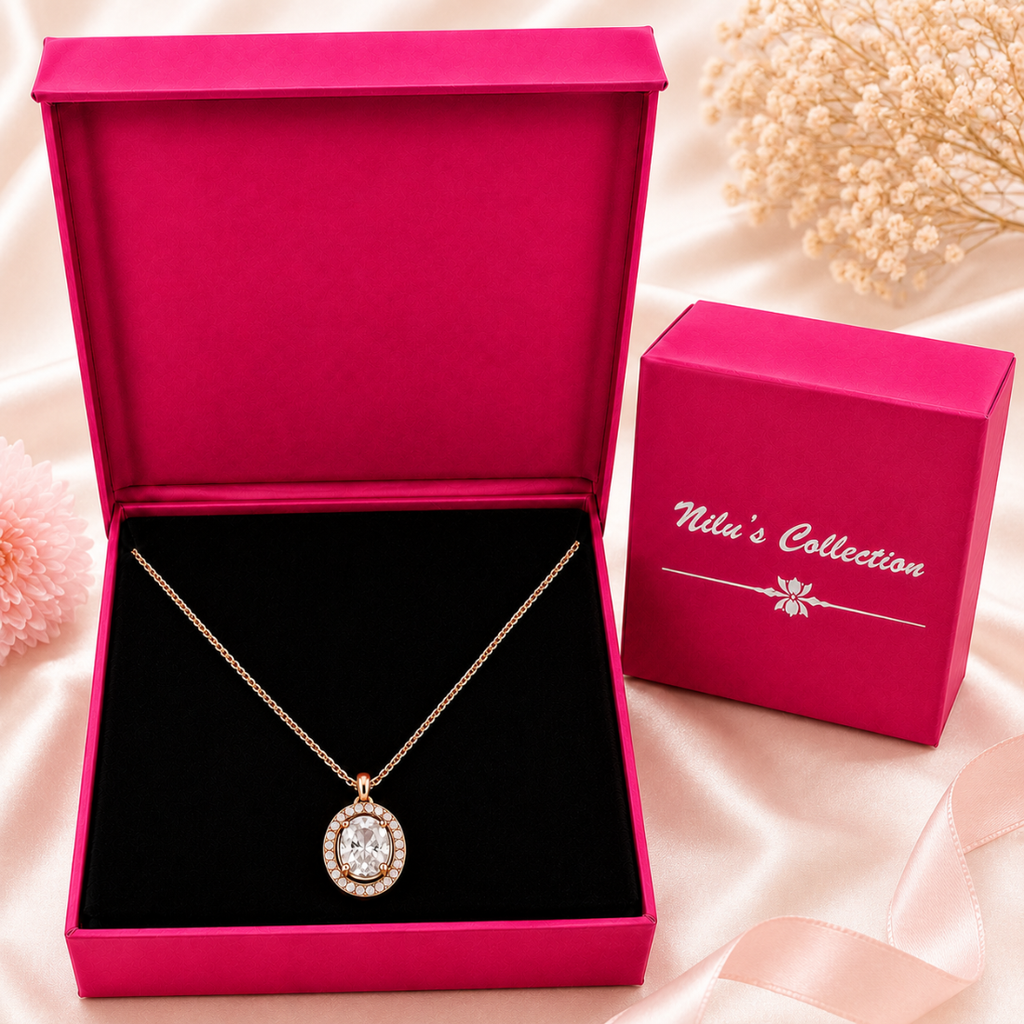 Rose Gold Pendant, Ring & Earrings Gift Set for Women
