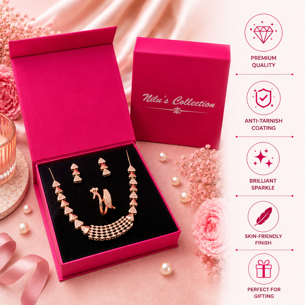 Rose Gold Gift Jewelry Set for Women