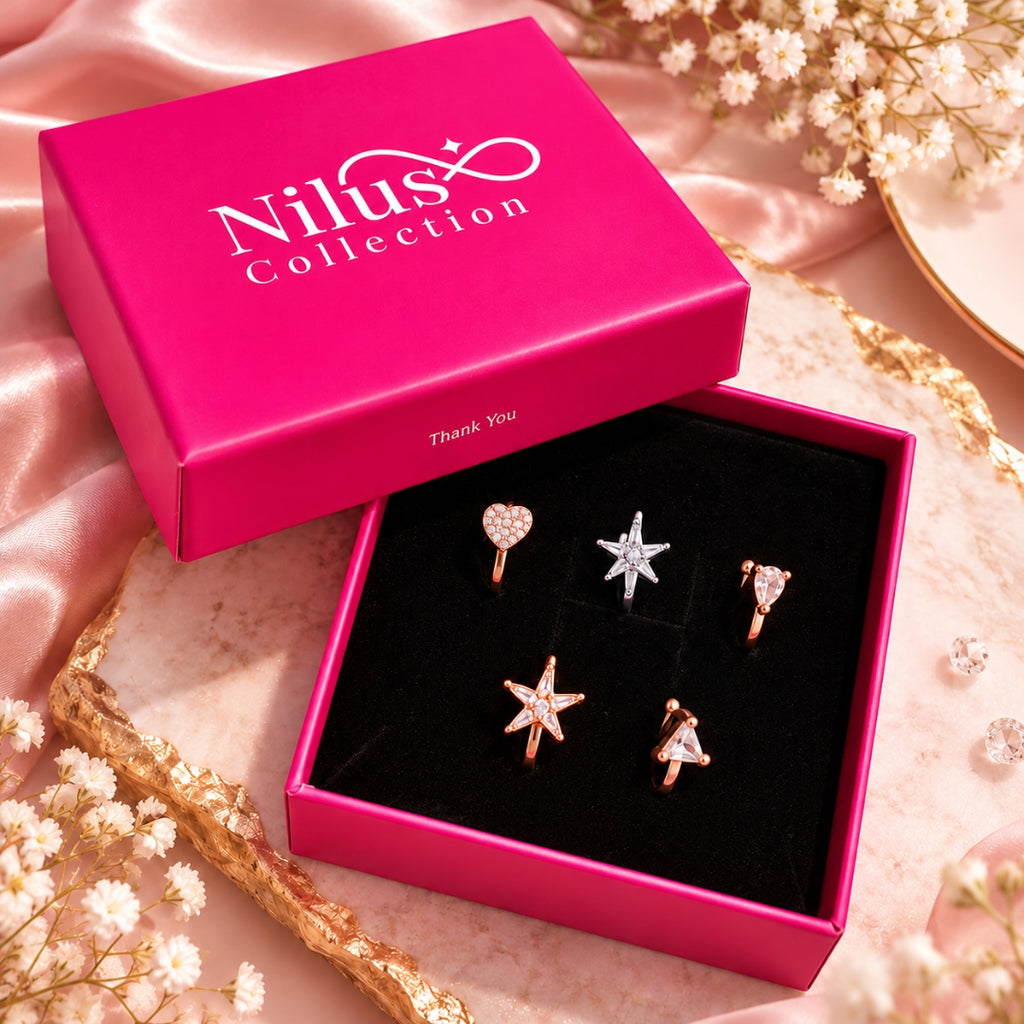 Nilu's Collection Non Piercing Nose Pin for Women